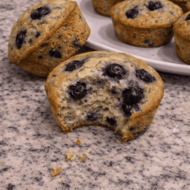 Blueberry zucchini muffins
