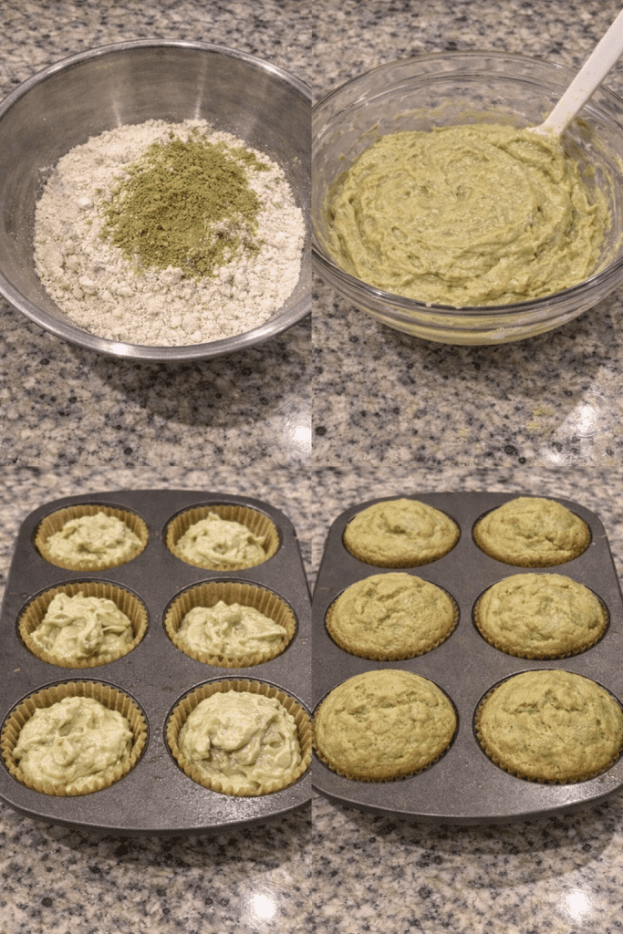 how to make matcha muffins 