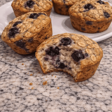Oatmeal blueberry muffins