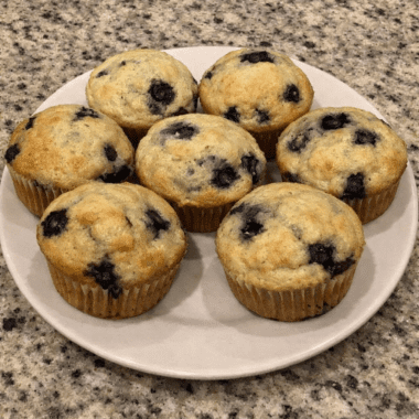 Sour cream blueberry muffins