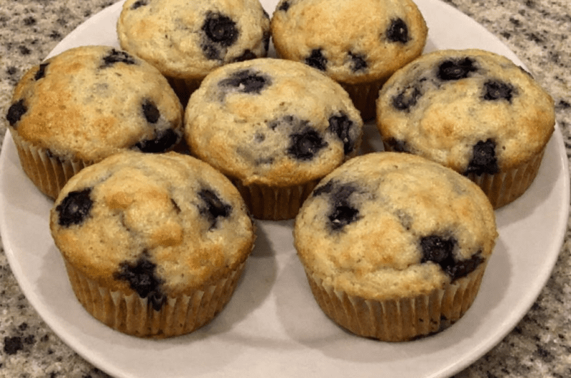 Sour cream blueberry muffins