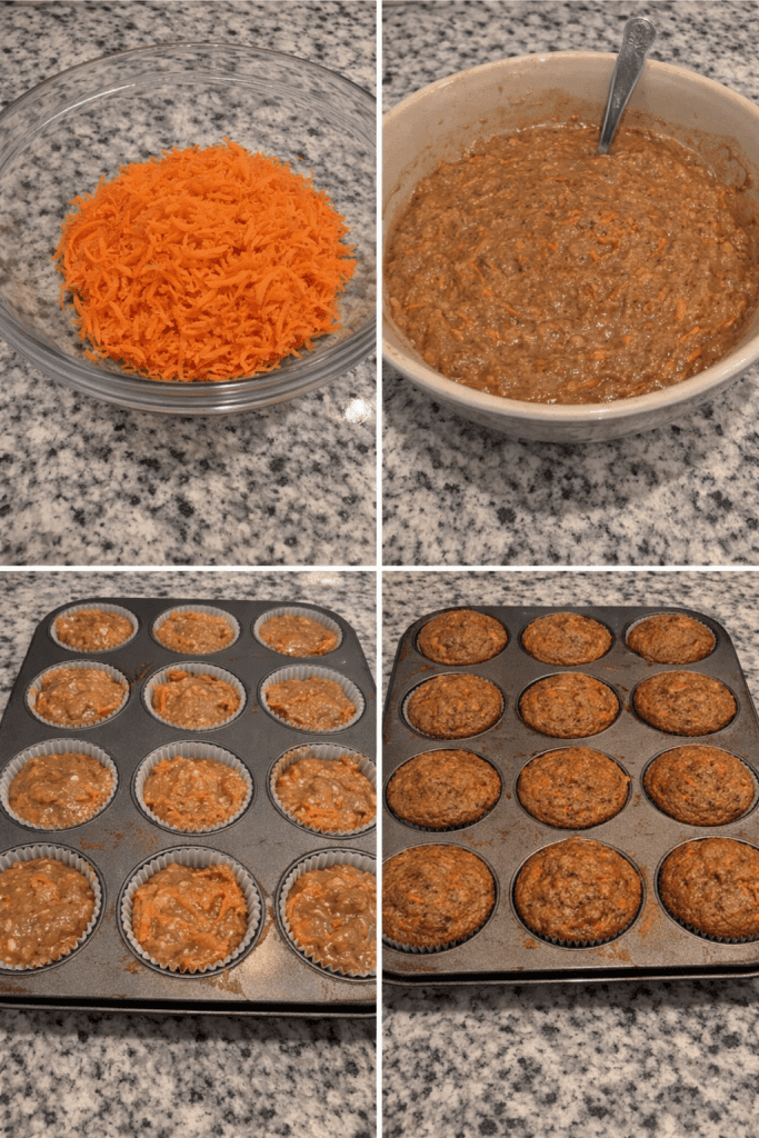 how to make carrot cake muffins