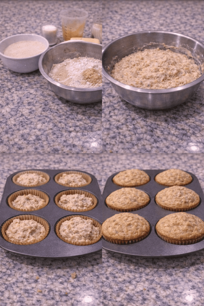 sourdough muffins steps