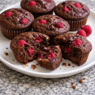 chocolate raspberry muffins