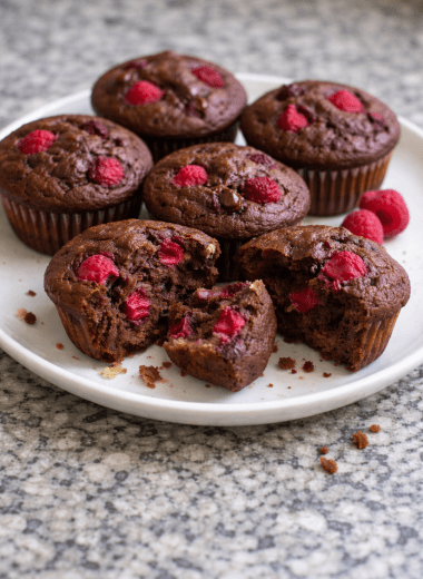 chocolate raspberry muffins