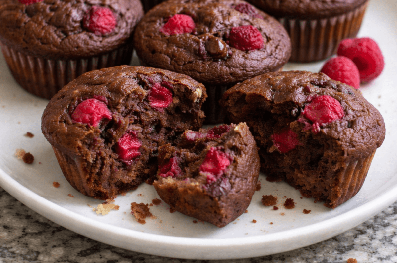 chocolate raspberry muffins