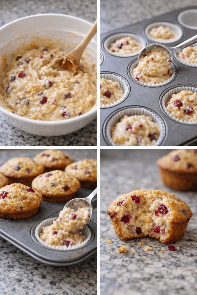 how to make cranberry orange muffins