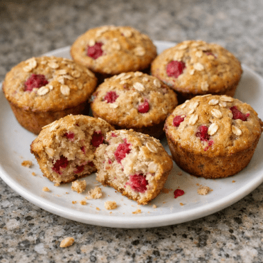 raspberry oatmeal muffins