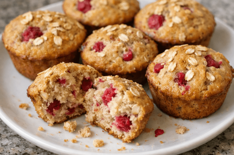 raspberry oatmeal muffins