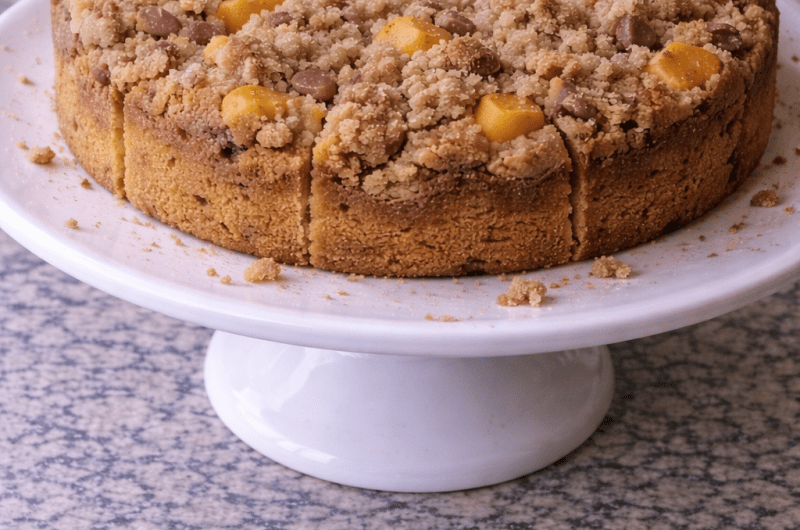 Peach coffee cake