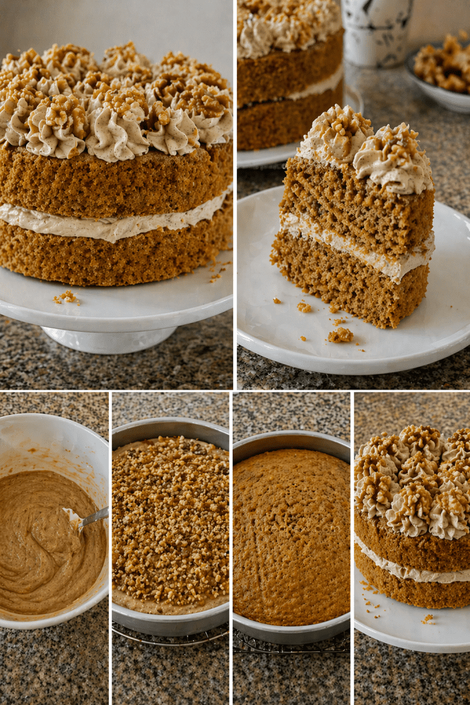 coffee and walnut cake
