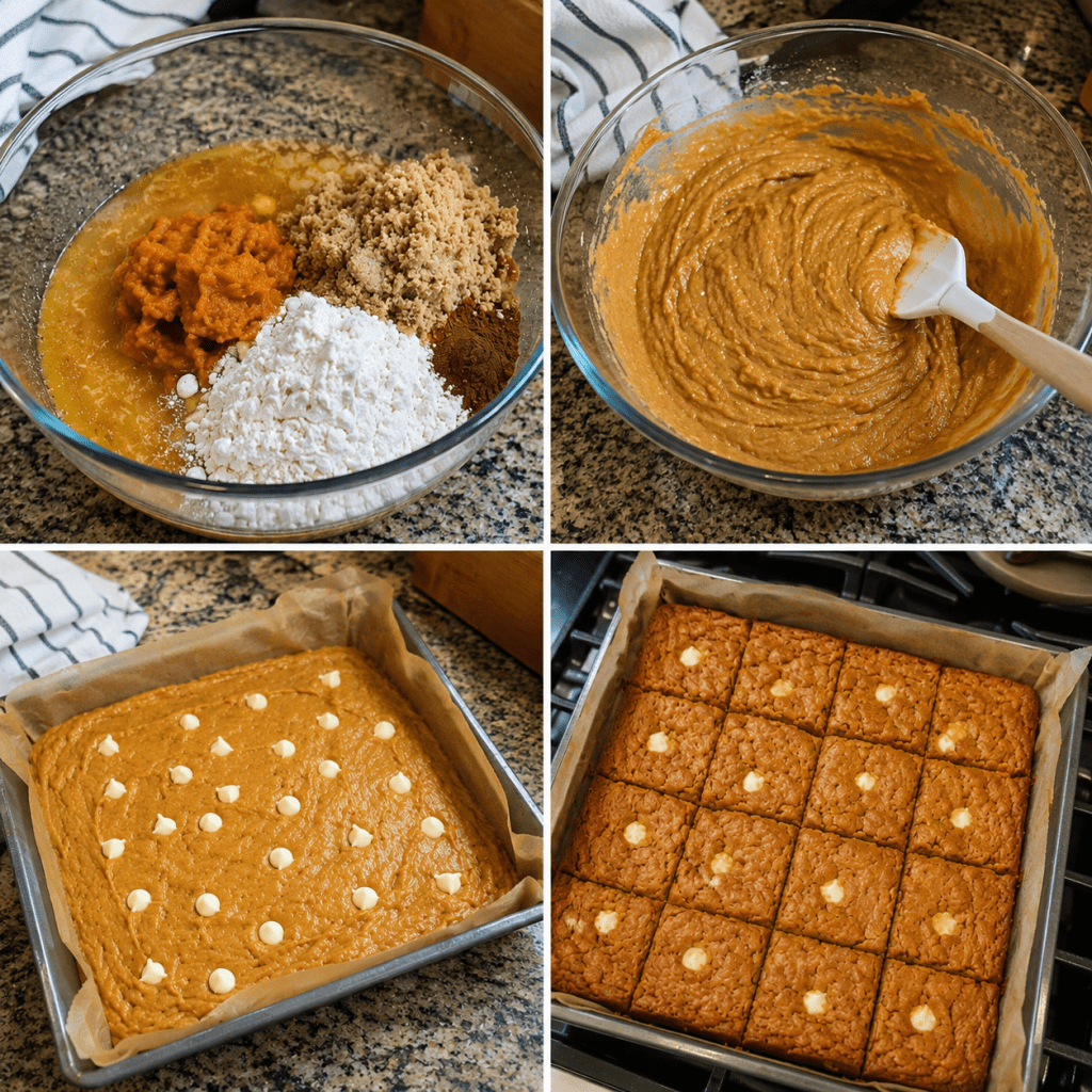 pumpkin spice blondies