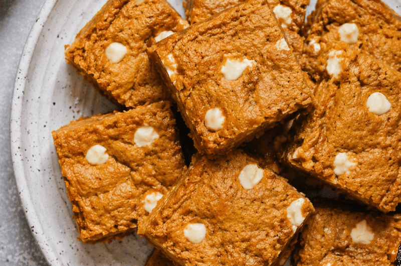 pumpkin spice blondies