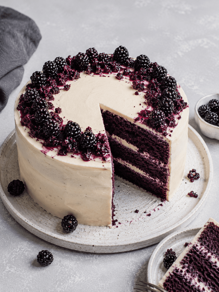 blackberry velvet cake